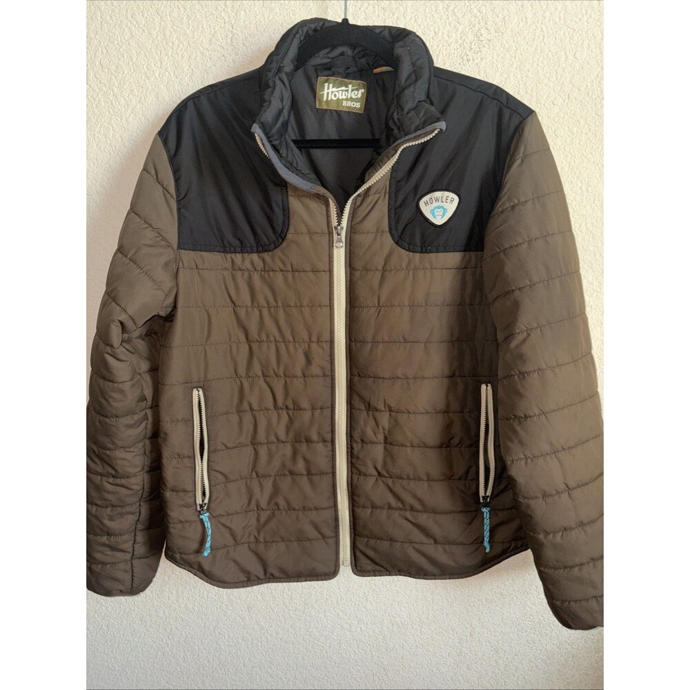Howler Brothers Merlin Puffer Jacket Brown Quilted Primaloft Outdoor Hunting M